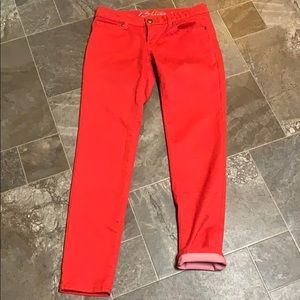 RED SKINNY JEANS
